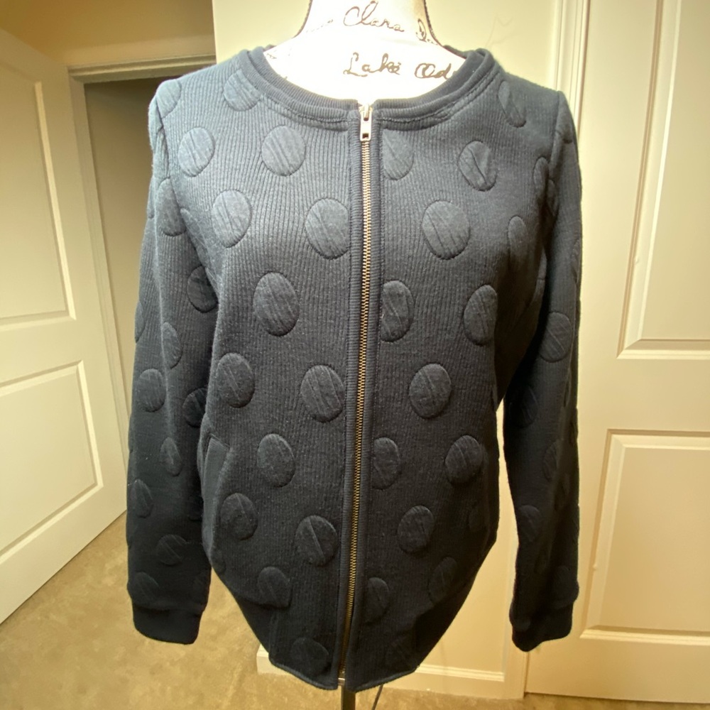Anthropologie Saturday Sunday Navy Zip Sweatshirt
